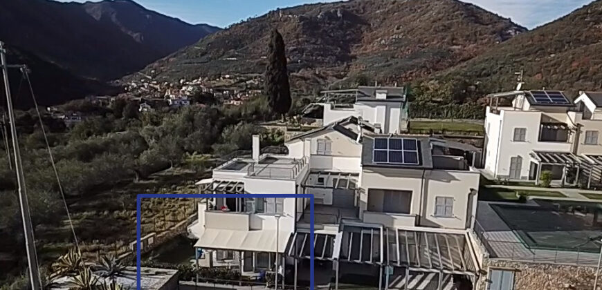 BILOCALE CON GIARDINO, PISCINA ED AREE VERDI COMUNI-  VIA MACCAGNE – NUOVA COSTRUZIONE CON SPLENDIDA VISTA MARE MARE – BOISSANO