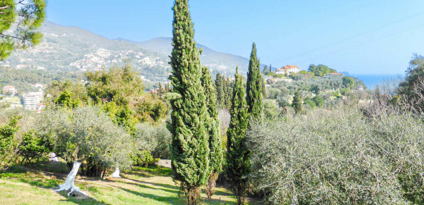 VILLA CON SPLENDIDA VISTA SUL GOLFO DI ALASSIO –  STRADA CONSORZILE SIMONE SALADA – PRIMA COLLINA – ALASSIO