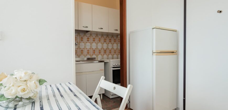 MONOLOCALE RISTRUTTURATO ED ARREDATO CON AMPIO BALCONE E VISTA APERTA –  VIA RAFFAELLO  – 400 m DAL MARE – BORGHETTO SANTO SPIRITO